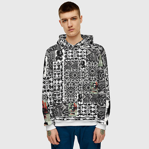 Мужская толстовка Орнамент древних цивилизаций / 3D-Белый – фото 3