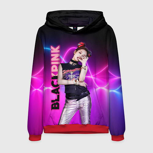 Мужская толстовка Blackpink - Jennie / 3D-Красный – фото 1