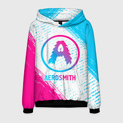 Толстовка-худи мужская Aerosmith neon gradient style, цвет: 3D-черный