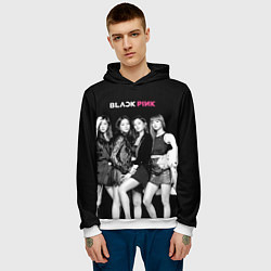 Толстовка-худи мужская Blackpink Beautiful girls, цвет: 3D-белый — фото 2