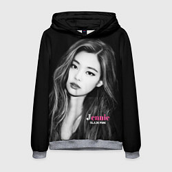 Толстовка-худи мужская Jennie Kim Blackpink, цвет: 3D-меланж