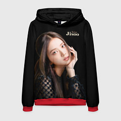 Толстовка-худи мужская Blackpink Cute Jisoo Kim, цвет: 3D-красный