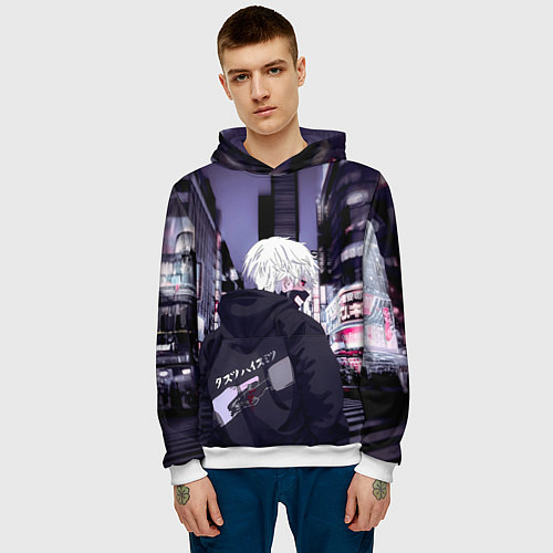Мужская толстовка Kaneki Ken / 3D-Белый – фото 3