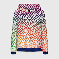 Толстовка-худи мужская Радужные градиентные круги, цвет: 3D-синий