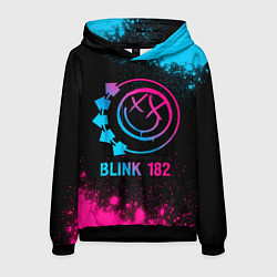 Толстовка-худи мужская Blink 182 - neon gradient, цвет: 3D-черный