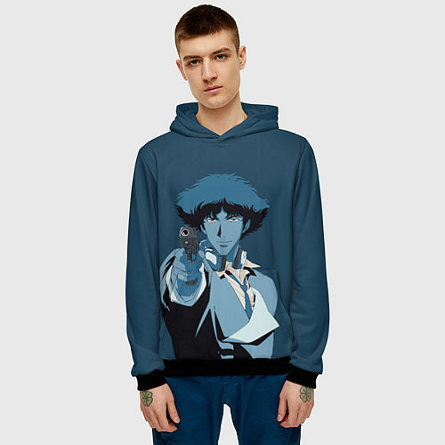 Мужская толстовка Spike Spiegel blue / 3D-Черный – фото 3