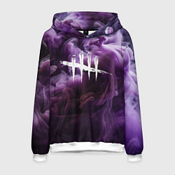 Толстовка-худи мужская Dead By Daylight Logo Smoke, цвет: 3D-белый