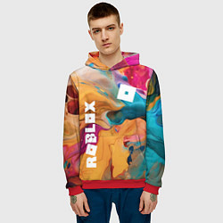 Толстовка-худи мужская Roblox Logo Color, цвет: 3D-красный — фото 2