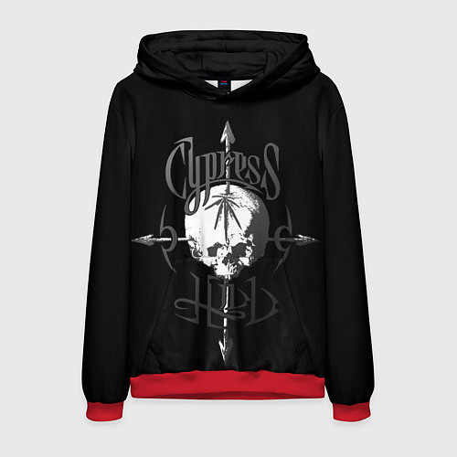 Мужская толстовка Cypress hill - arrows skull / 3D-Красный – фото 1