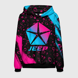 Толстовка-худи мужская Jeep - neon gradient, цвет: 3D-черный