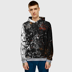 Толстовка-худи мужская Граффити абстрактный рисунок, цвет: 3D-меланж — фото 2