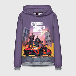 Толстовка-худи мужская Grand Theft Auto - game, цвет: 3D-меланж