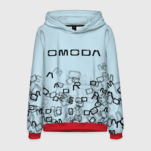 Мужская толстовка Omoda letters pattern / 3D-Красный – фото 1