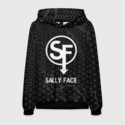 Толстовка-худи мужская Sally Face glitch на темном фоне, цвет: 3D-черный