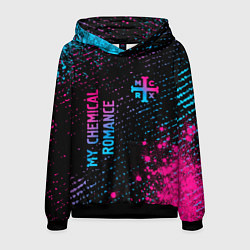 Толстовка-худи мужская My Chemical Romance - neon gradient: надпись, симв, цвет: 3D-черный