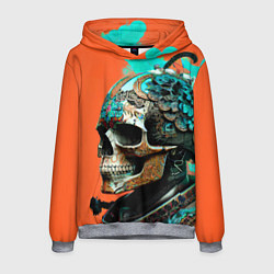 Толстовка-худи мужская Art skull - irezumi - Japan, цвет: 3D-меланж