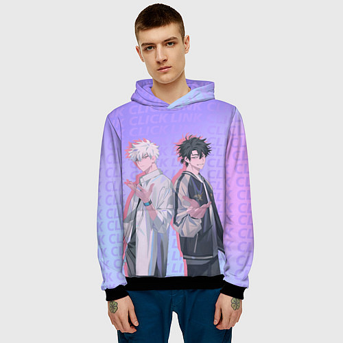 Мужская толстовка Персонажи - Агенты времени / 3D-Черный – фото 3