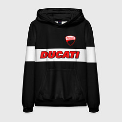 Толстовка-худи мужская Ducati motors - черный, цвет: 3D-черный