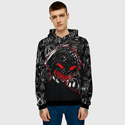 Толстовка-худи мужская Токийский гуль - Dead inside mood, цвет: 3D-черный — фото 2