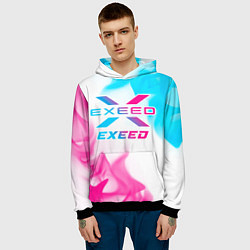 Толстовка-худи мужская Exeed neon gradient style, цвет: 3D-черный — фото 2