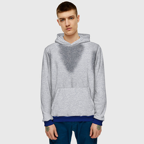 Мужская толстовка С пятнами пота / 3D-Синий – фото 3