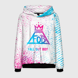 Толстовка-худи мужская Fall Out Boy neon gradient style, цвет: 3D-черный