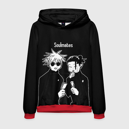 Мужская толстовка Сатору Годжо и Гетто Сугуру - Магическая битва / 3D-Красный – фото 1