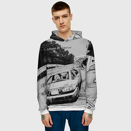Мужская толстовка Тойота ae 86 - Инициал ди / 3D-Белый – фото 3