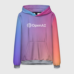 Толстовка-худи мужская OpenAI, цвет: 3D-меланж