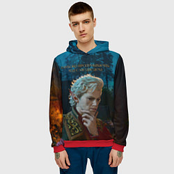 Толстовка-худи мужская Астарион и медведь, цвет: 3D-красный — фото 2