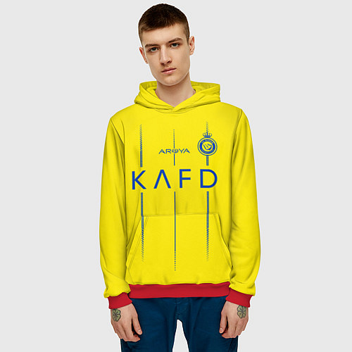 Мужская толстовка ФК Аль Наср форма 2324 домашняя / 3D-Красный – фото 3