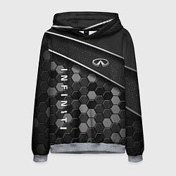 Толстовка-худи мужская Infiniti - черный металл, цвет: 3D-меланж