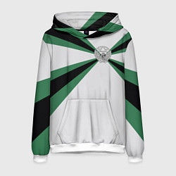 Толстовка-худи мужская Железнодорожные войска, цвет: 3D-белый