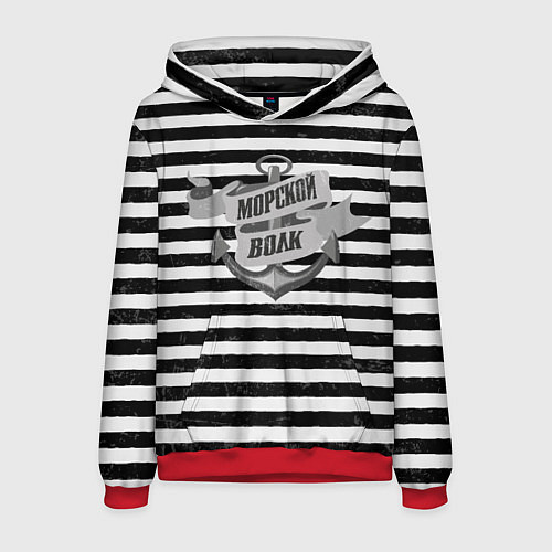 Мужская толстовка Морской волк винтажный / 3D-Красный – фото 1