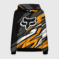 Толстовка-худи мужская Fox motocross racing - orange, цвет: 3D-черный