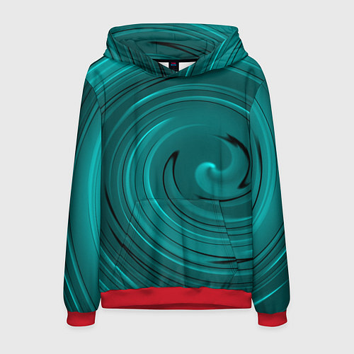 Мужская толстовка Малахитовый вихрь / 3D-Красный – фото 1