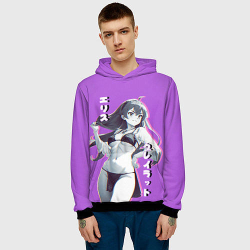 Мужская толстовка Эрис Грейрат в бикини / 3D-Черный – фото 3