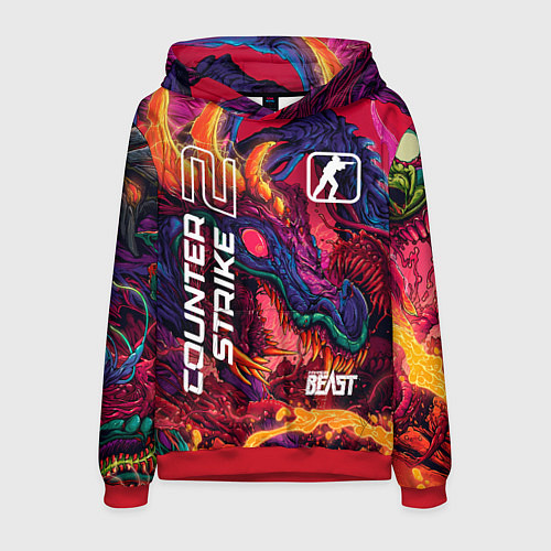 Мужская толстовка CS 2 hyper beast / 3D-Красный – фото 1