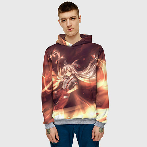 Мужская толстовка Touhou Project Фудзивара но Моко / 3D-Меланж – фото 3