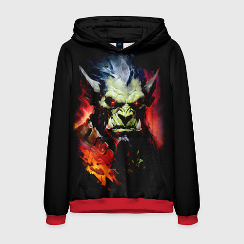 Мужская толстовка Орк в огне / 3D-Красный – фото 1