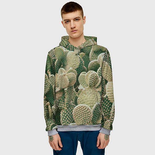 Мужская толстовка Поле кактусов / 3D-Меланж – фото 3