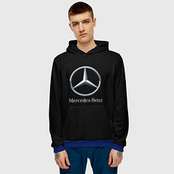 Толстовка-худи мужская Mercedes-benz sport auto, цвет: 3D-синий — фото 2