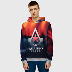 Толстовка-худи мужская Assassins Creed ussr, цвет: 3D-меланж — фото 2