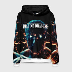 Толстовка-худи мужская Imagine Dragons рок группа, цвет: 3D-белый
