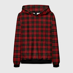 Толстовка-худи мужская Pajama pattern red, цвет: 3D-черный