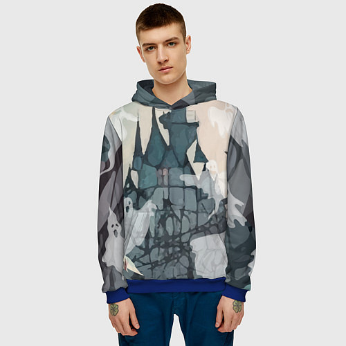 Мужская толстовка Замок в воображении / 3D-Синий – фото 3