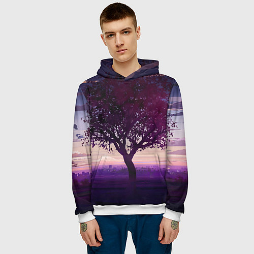 Мужская толстовка Love Money Rock-n-Roll сакура / 3D-Белый – фото 3