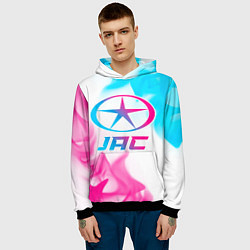 Толстовка-худи мужская JAC neon gradient style, цвет: 3D-черный — фото 2