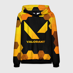 Толстовка-худи мужская Valorant - gold gradient, цвет: 3D-черный