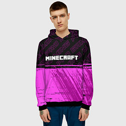 Толстовка-худи мужская Minecraft pro gaming посередине, цвет: 3D-черный — фото 2